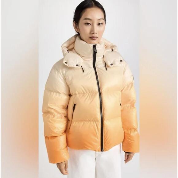 Mackage Sunset Hooded Zipper Closure Color Gradient Puffer Jacket Small - Picture 2 of 11